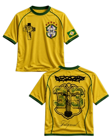 “Prevail worldwide” Brazil soccer jersey